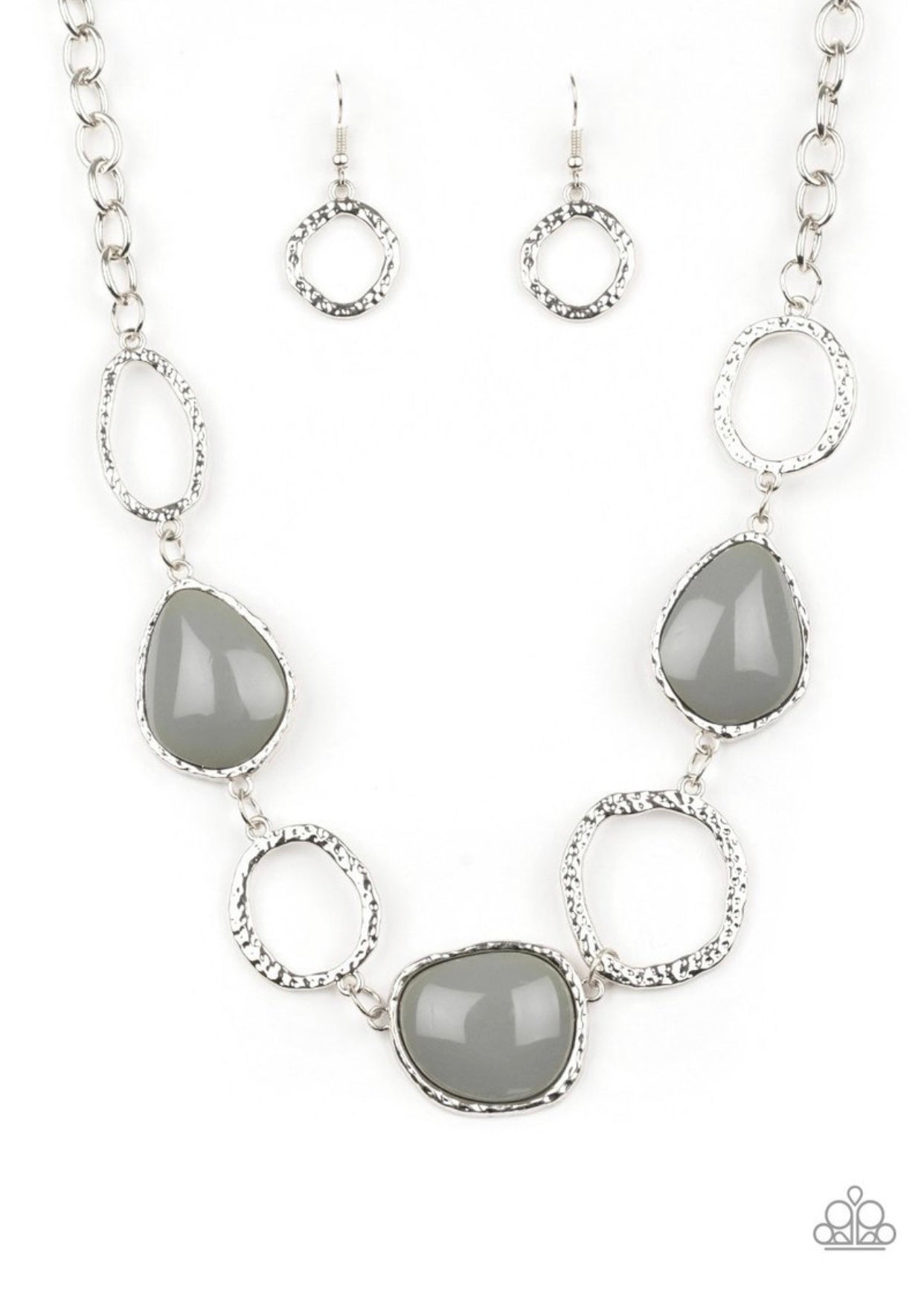 Grey and silver necklace