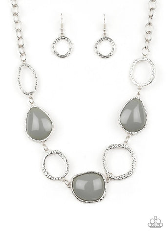 Grey and silver necklace