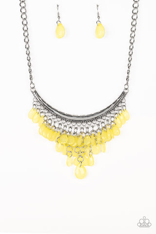 yellow and silver necklace